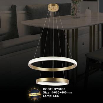 Đèn treo trang trí Slister Ø600+400mm - LED 3 CĐ DY3088