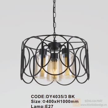 Đèn treo trần trang trí Slister Ø400*H1000mm - E27 DY4035/3 BK