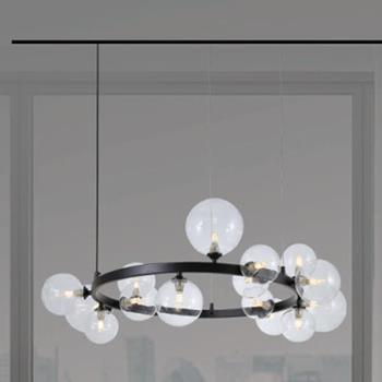 Đèn treo trang trí Slister Ø800*H1000mm - LED DY4053/15 BK