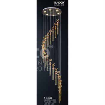Đèn thả cầu thang Euroto T-6165/22 Ø600*H4000 T-6165/22
