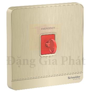 Nút nhấn khẩn cấp có khóa reset màu vàng ánh kim E8331KPB_WG_G19