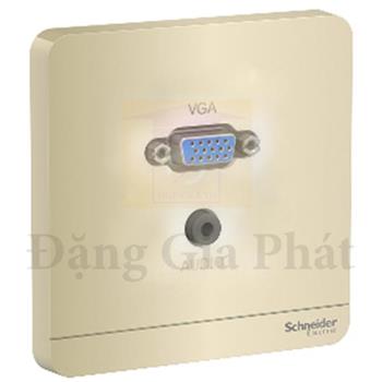 Bộ ổ cắm VGA & mini audio màu vàng ánh kim E8332HD15PH_WG_G19