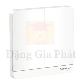 Bộ công tắc đôi 1 chiều 16AX, có LED màu trắng E8332L1LED_WE_G19