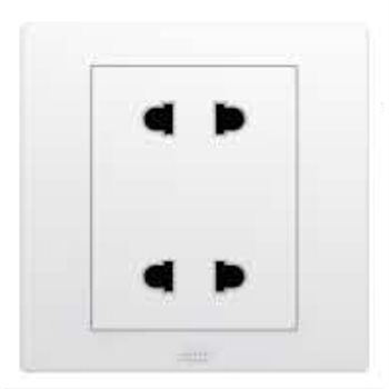 Bộ ổ cắm đôi 2 chấu 10A - ABB 4TYB502231P0102