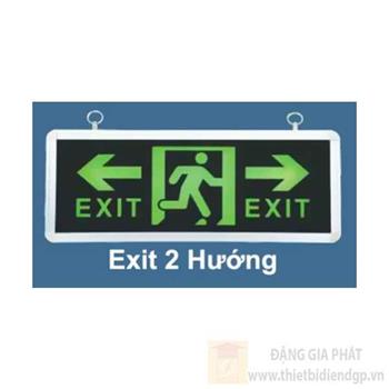 Đèn exit 2 hướng mặt đôi, W140*L350 Exit 2 Hướng-2