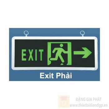 Đèn exit phải mặt đôi, W140*L350 Exit Phải-2