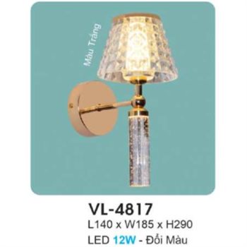 Đèn vách trang trí HUFA L140*W185*H290 - LED 12W - Đổi Màu VL-4817