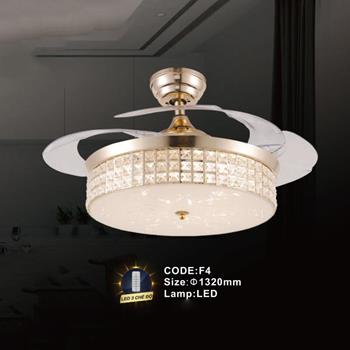 Quạt trần đèn cánh xếp Slister F4 Ø1320mm F4