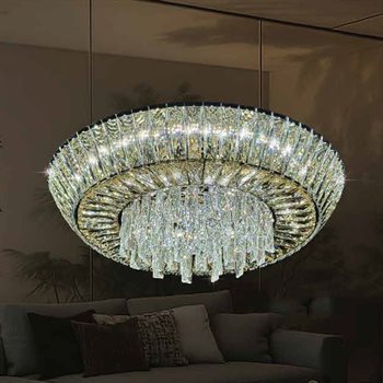 Đèn mân pha lê 355 Decor OTPL088T800 Ø800*H200 OTPL088T800