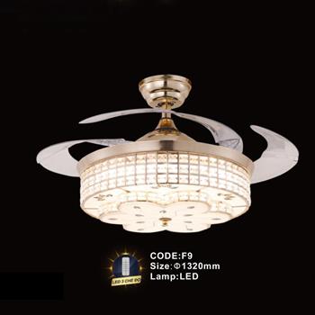 Quạt trần đèn cánh xếp Slister F9 Ø1320mm F9