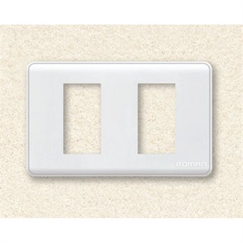 Mặt che 2 lỗ Roman GA02N-BT màu trắng bóng GA02N-BT