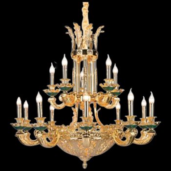 Đèn Chùm Đồng nguyên chất - Xi mạ vàng Euroto Ø990*H950 + 500 - E14*18 CD-491/10+5