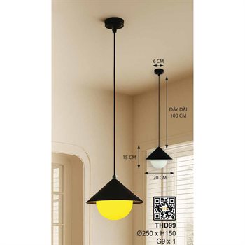 Đèn thả 355 Decor THD99 Ø250 x H150 THD99