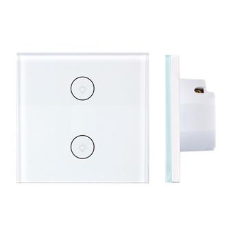 Công tắc đôi 1 chiều vuông HD86-02CMW(Y)