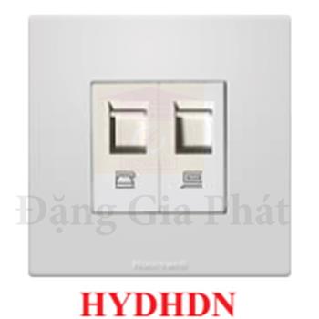 Ổ cắm điện thoại Rj11 + Ổ cắm vi tính RJ45 HYDHDN