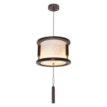 Đèn gỗ + Acrylic treo quán HUFA TQ 6642 Ø300*H210+1200, E27*1 TQ 6642