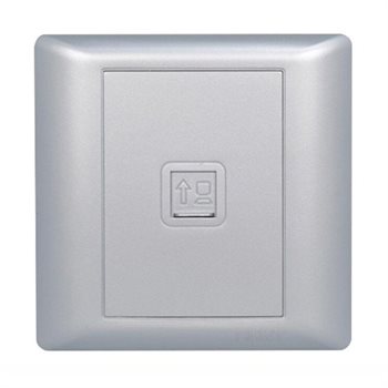 Bộ ổ cắm mạng đơn Cat 5e 8 lõi CHINT NEW7-G20408A Silver NEW7-G20408A