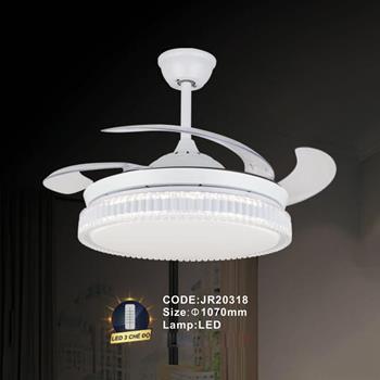 Quạt trần đèn cánh xếp Slister JR20318 Ø1070mm JR20318