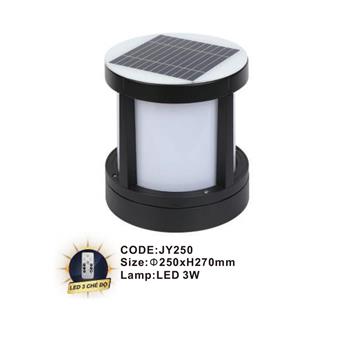 Đèn trụ năng lượng mặt trời Slister Ø250*H270mm - LED 3W JY250