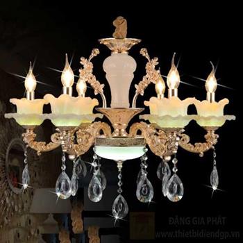 Đèn chùm chao Ø70*H80-105cm-Led 21W-E27*6pcs ( KIM ) 19949/6
