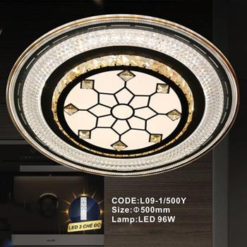 Đèn mâm pha lê Slister Ø500mm - LED 96W - 3 CĐ L09-1/500Y