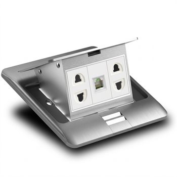 Ổ cắm âm sàn đôi 3 chấu Grimma GF2S2PCS60 GF2S2PCS60