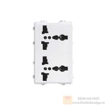 Ổ cắm đôi 2 chấu đa năng M6123