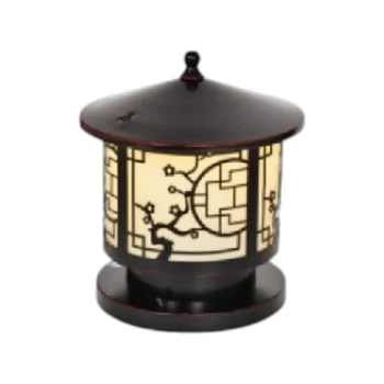 Đèn trụ cổng sắt + kiếng hufa TSV-707 - Ø250*H250 - E27*1 TSV-707
