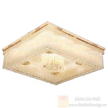 Đèn mâm ốp trần pha lê Sano Ø800xL800xH270mm E14x13 Led SMD remote MPL 4019