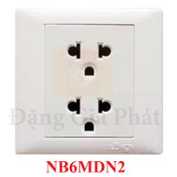 Ổ cắm 3 chấu đôi 16A/250V NB6 MDN2