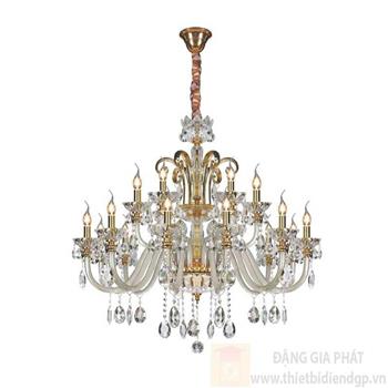Đèn chùm nến Ø1100*H1000+500, E14*18 lamp, 36 large crystals K9, 81 small crystals K9 NC 0630/12+6