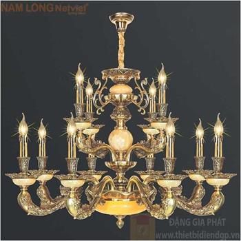 Đèn chùm nến kiểu cổ điển Ø900*H650+500, E14*12 Lamp NC 1117/8+4