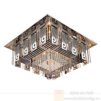 Đèn ốp trần Led vuông 550, E27*8 lamp, remote NC 1897