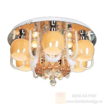 Đèn ốp trần Led tròn Ø500*H220, E27*8 lamp, LED color changer, remote & MP3 NC 6205A