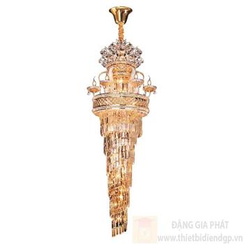 Đèn chùm pha lê cao cấp Ø600*H2200+700, E14*37 lamp, 102 crystals K9 type 1 NC 99153