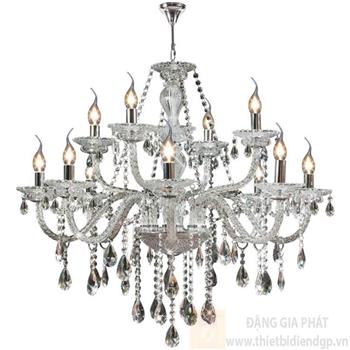 Đèn chùm nến Ø800*H700+600, E14*12 lamp, 23 large crystals K9, 52 small crystals K9 NC 2045/12