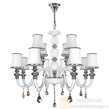 Đèn chùm nến Ø900*H700+500, E14*12 lamp, 9 crystals 1 K9 NC 301/12