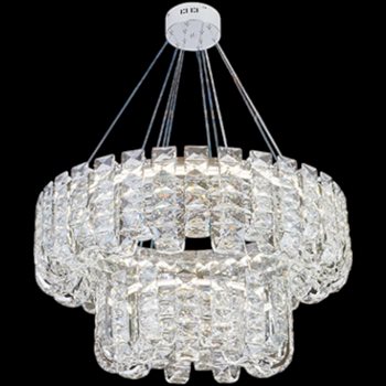Đèn treo pha lê SANO Ø400+600*H1000 - LED 3 màu TPL 10043