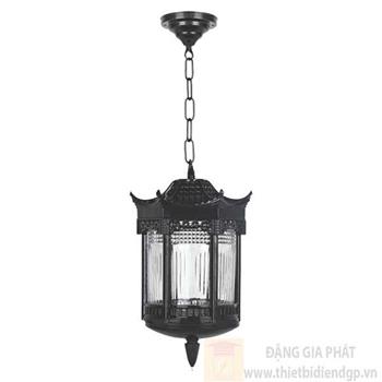 Đèn treo ngoài trời vuông Ø180*H800, E27*1 Lamp, Vỏ màu đen NVT 333B