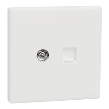 Ổ cắm TV và mạng CAT6 Vivace E Schneider KBN32TV6_WE KBN32TV6_WE