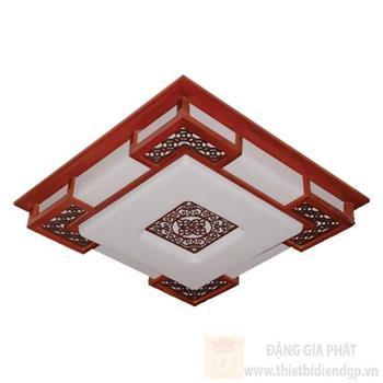 Đèn Ốp Trần Gỗ Vuông Ø520*H80, Led 80W, 3 chế độ ánh sáng OTG 09