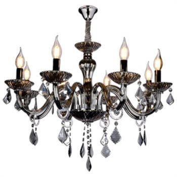 Đèn chùm pha lê Andora Ø650*H470+400-E14*8 (Pha Lê Xám) CPL-606/8