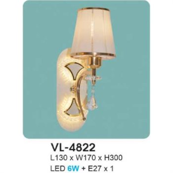 Đèn vách trang trí HUFA L130*W170*H300 - LED 6W + E27*1 - VL-4822 VL-4822