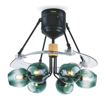 Quạt trần triển vọng Sinwa QY006 màu đen mờ QY006