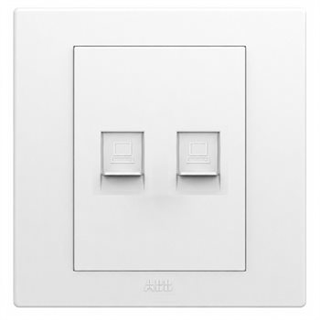 Bộ ổ cắm mạng đôi CAT6 - ABB 4TYD502232P0100