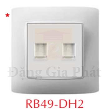 Ổ cắm điện thoại đôi RJ11 RB49-DH2