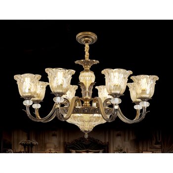 Đèn chùm đồng HUFA CĐ 1230/8 Ø890*H550+450 CĐ 1230/8