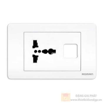 Ổ cắm đơn 3 chấu + 1 lỗ RQ360