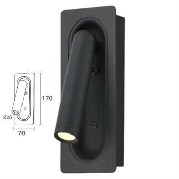 Đèn đọc sách âm tường 3W Vinaled V1RDR-3 V1RDR-3