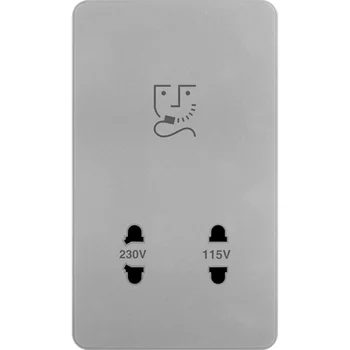 Ổ cắm dao cao râu 115/230VAC 20VA màu xám WGDHSRIG